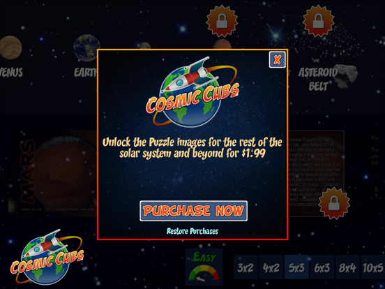 Cosmic Cubs Space Puzzle iPad screenshot