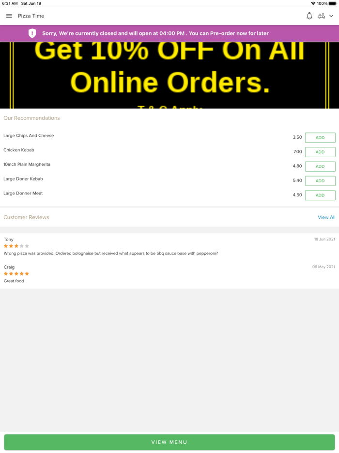 Pizza Time Framwellgate Moor