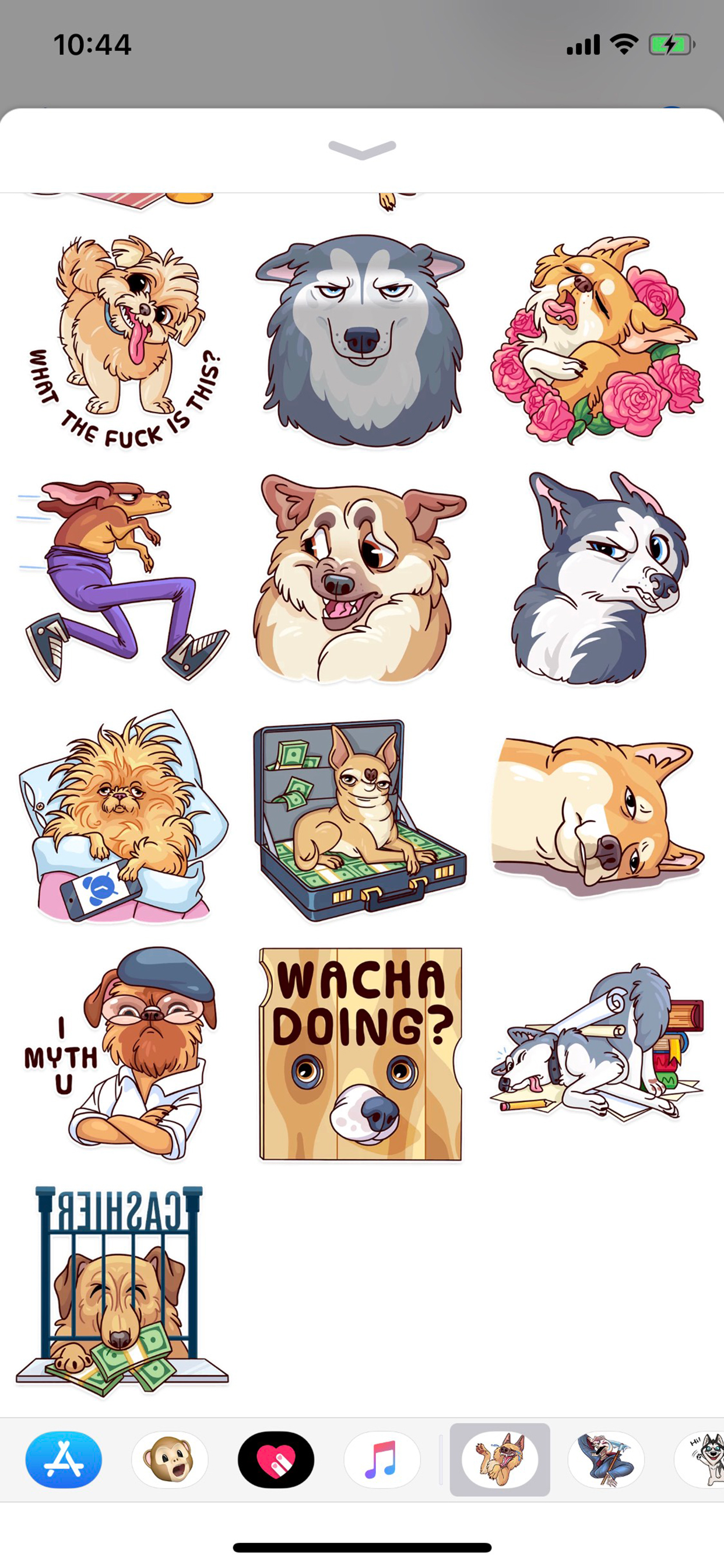 Dog Cute Pun Funny Stickers screenshot 3