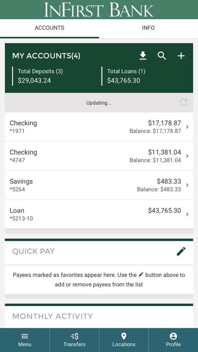 InFirst Bank Mobile Banking Screenshot