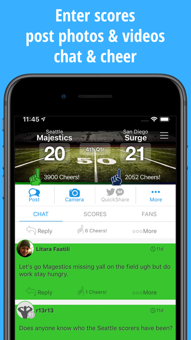 ScoreStream Sports Scores Screenshot