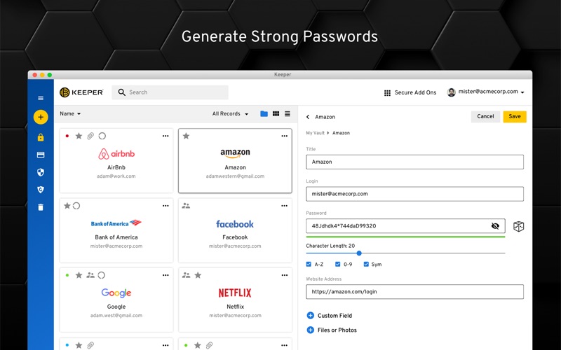 Keeper Password Manager Screenshot