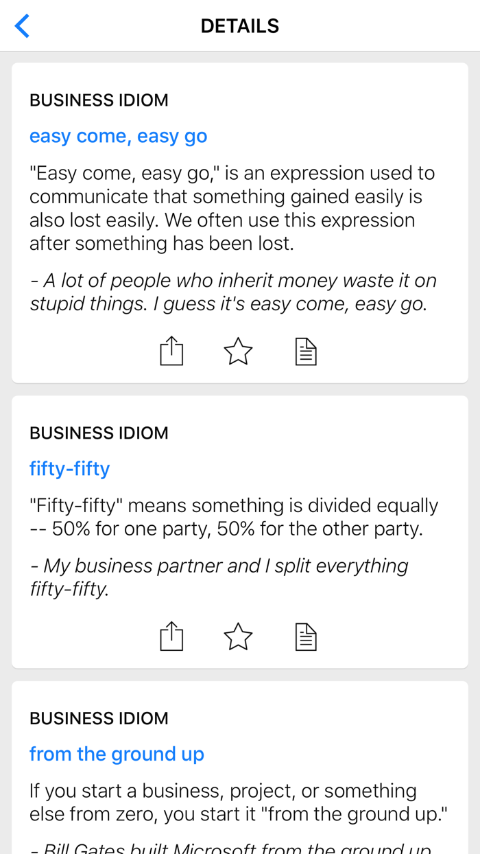Business and Animal idioms