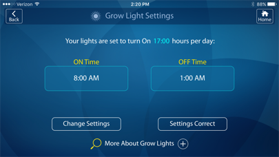 AeroGarden Wi-Fi Screenshot