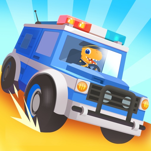 Dinosaur Police Car kids Games icon