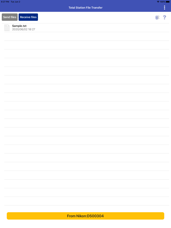 Total Station File Transfer iPad screenshot 4 - Productivity app