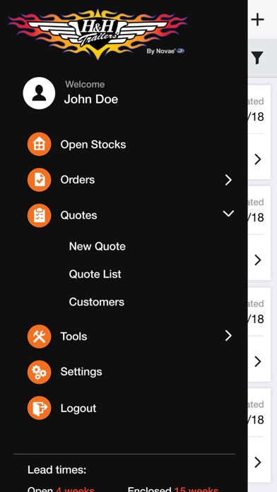 H&H Dealer Portal Screenshot