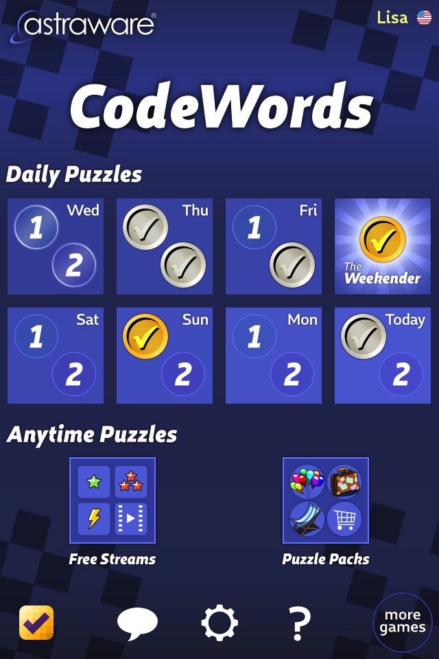 Astraware CodeWords screenshot 2