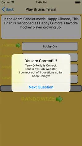 Game screenshot Trivia Game for Bruins Fans hack