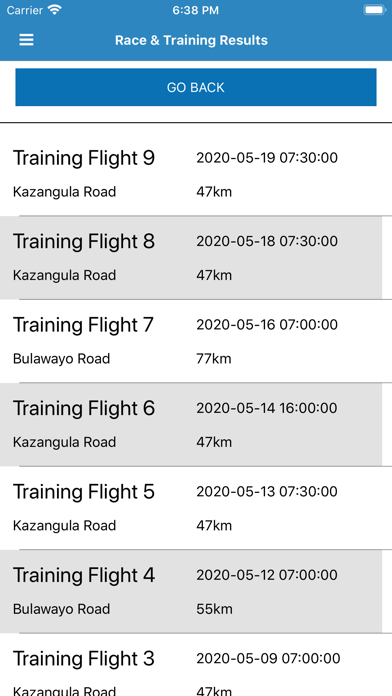 Vic Falls World Pigeon Race iPhone screenshot
