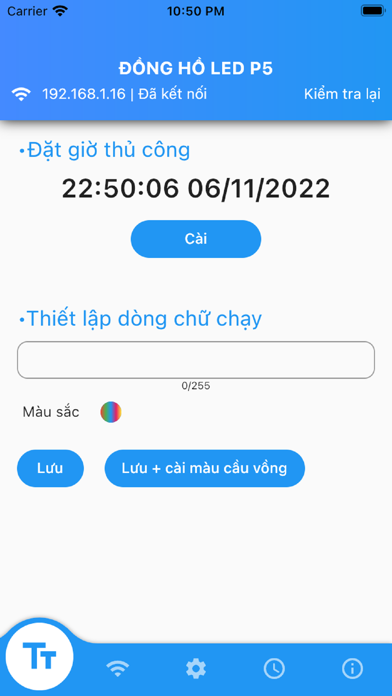 Đồng hồ led p5 Screenshot