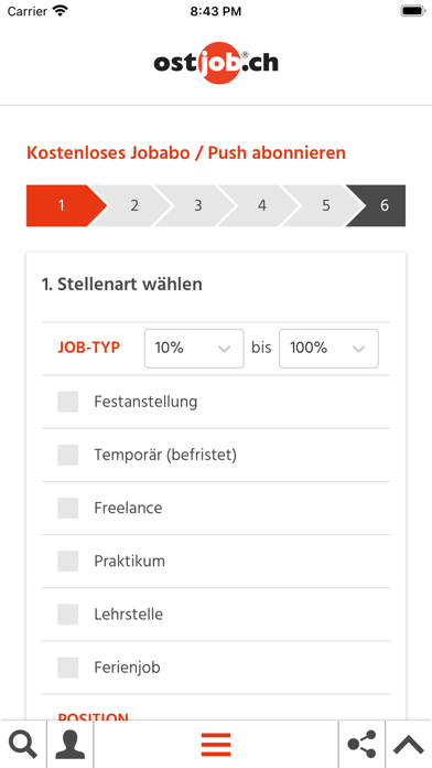 ostjob.ch Screenshot
