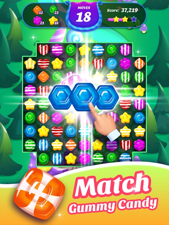 Gummy Candy Blast！Match 3 Game iPad screenshot 4 - Games app