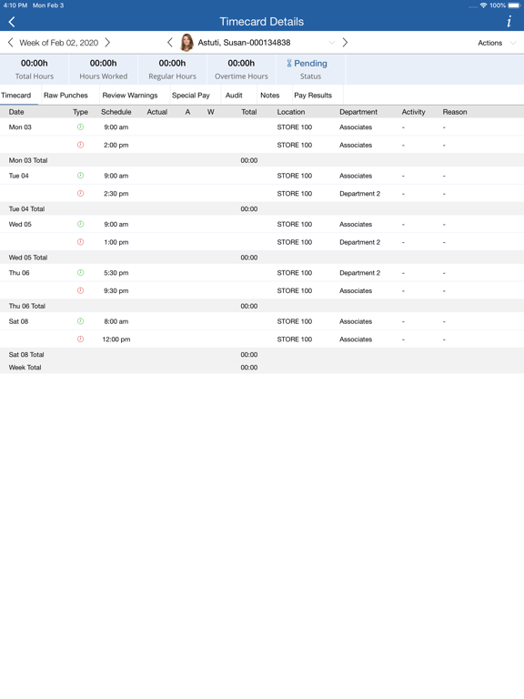 SM 41 - Reflexis One iPad screenshot