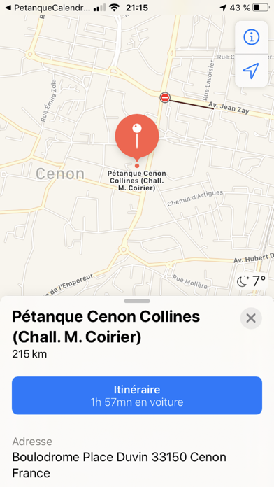 Screenshot #3 pour Pétanque Calendriers Concours