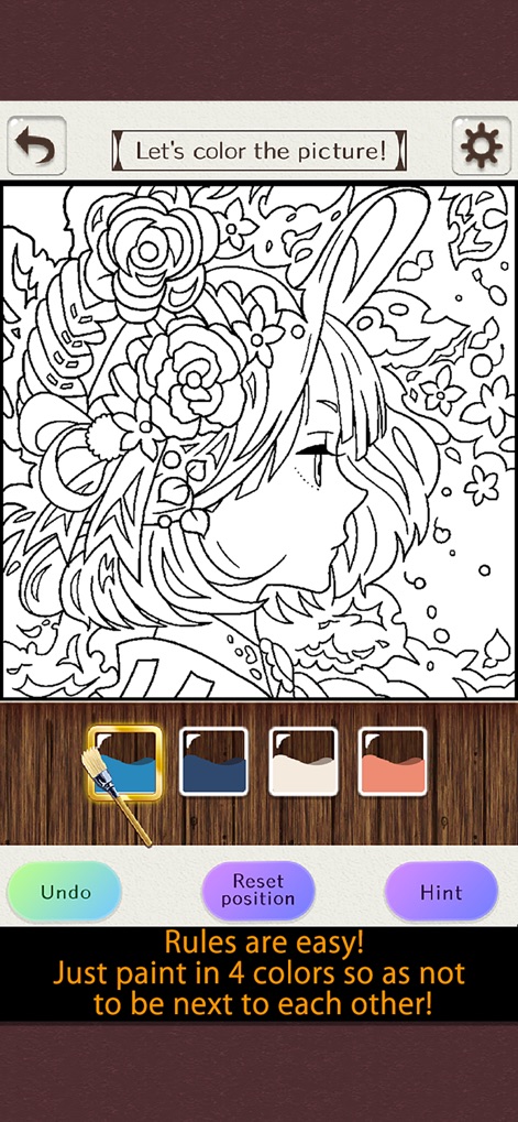 Coloring puzzle-Colorful Games - coloring-puzzle-girl-illustration-gameplay