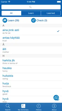 Game screenshot Finnish−English dictionary hack