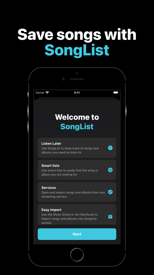 SongList: Save Music for Later - 1.1.0 - (iOS)
