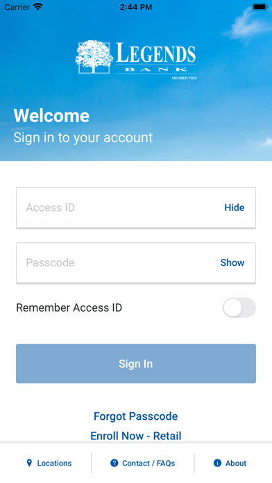 Legends Bank Mobile Missouri Screenshot