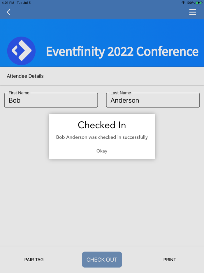 Eventfinity Check In