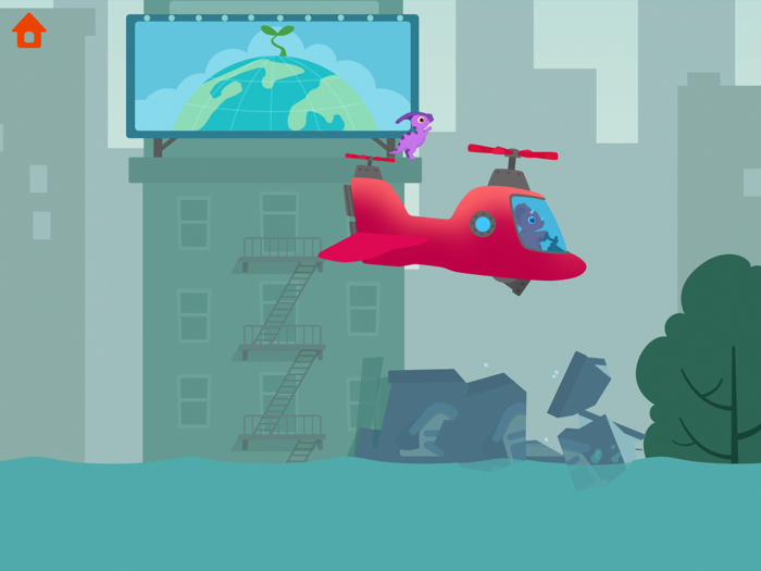 Dinosaur Helicopter Kids Games