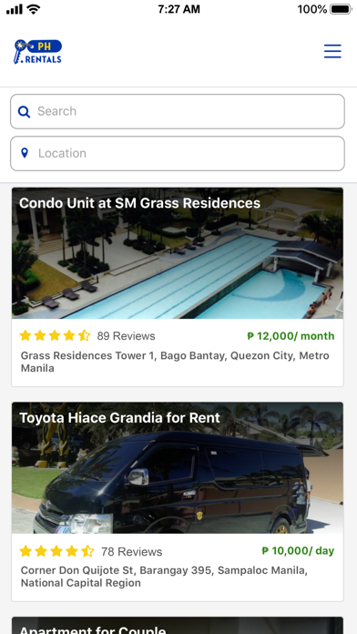 PH.Rentals Screenshot