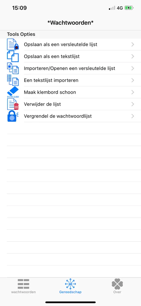*Wachtwoorde* Kopiëren Plakken