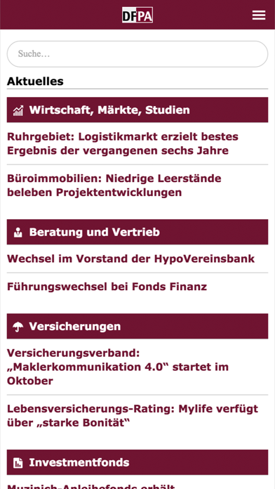 Deutsche Finanz Presse Agentur Screenshot