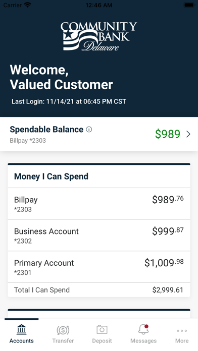 Community Bank Delaware Mobile Screenshot