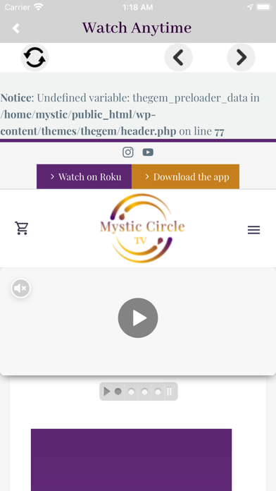Mystic Circle TV Screenshot