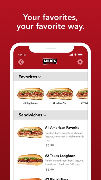 Milio's Sandwiches Screenshot