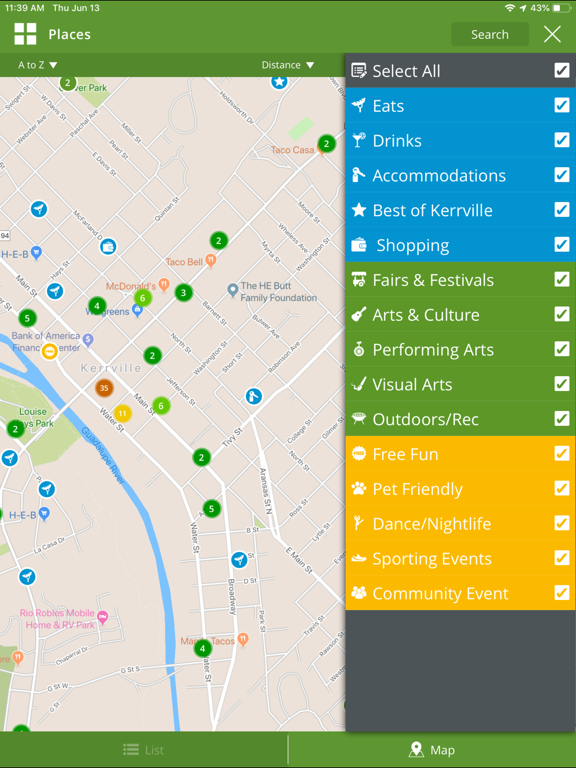 Visit Kerrville TX! iPad screenshot 5 - Travel app