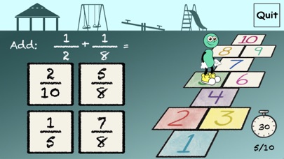 Hopscotch - Adding Fractions Screenshot