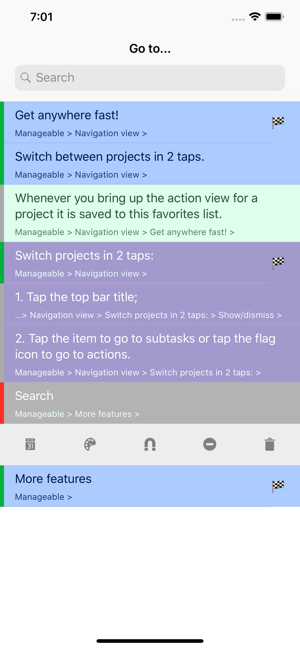 ‎Manageable: Nested ToDo Lists Screenshot