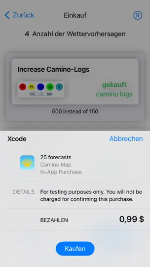 Screenshot von Camino Map auf dem iPhone 9