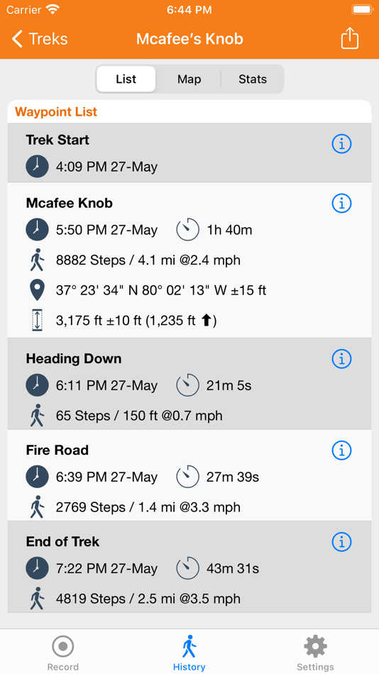 #2. Track Your Trek (iOS) By: Mario Hendricks