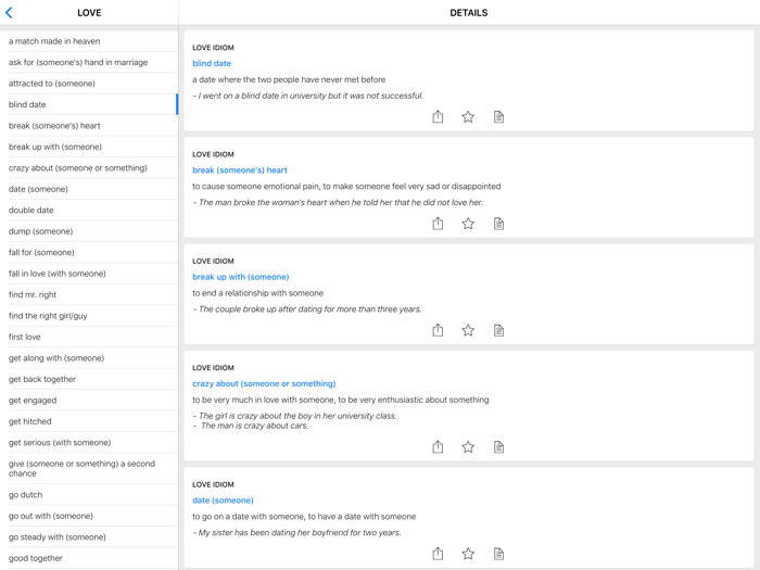 Love and Color idioms