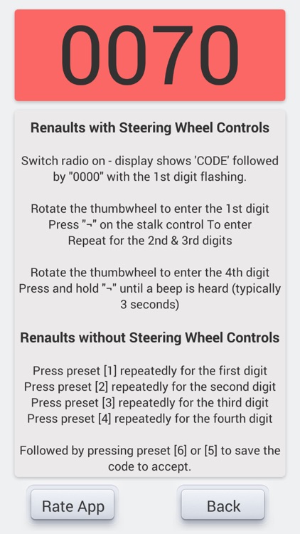 Renault Radio Unlocker