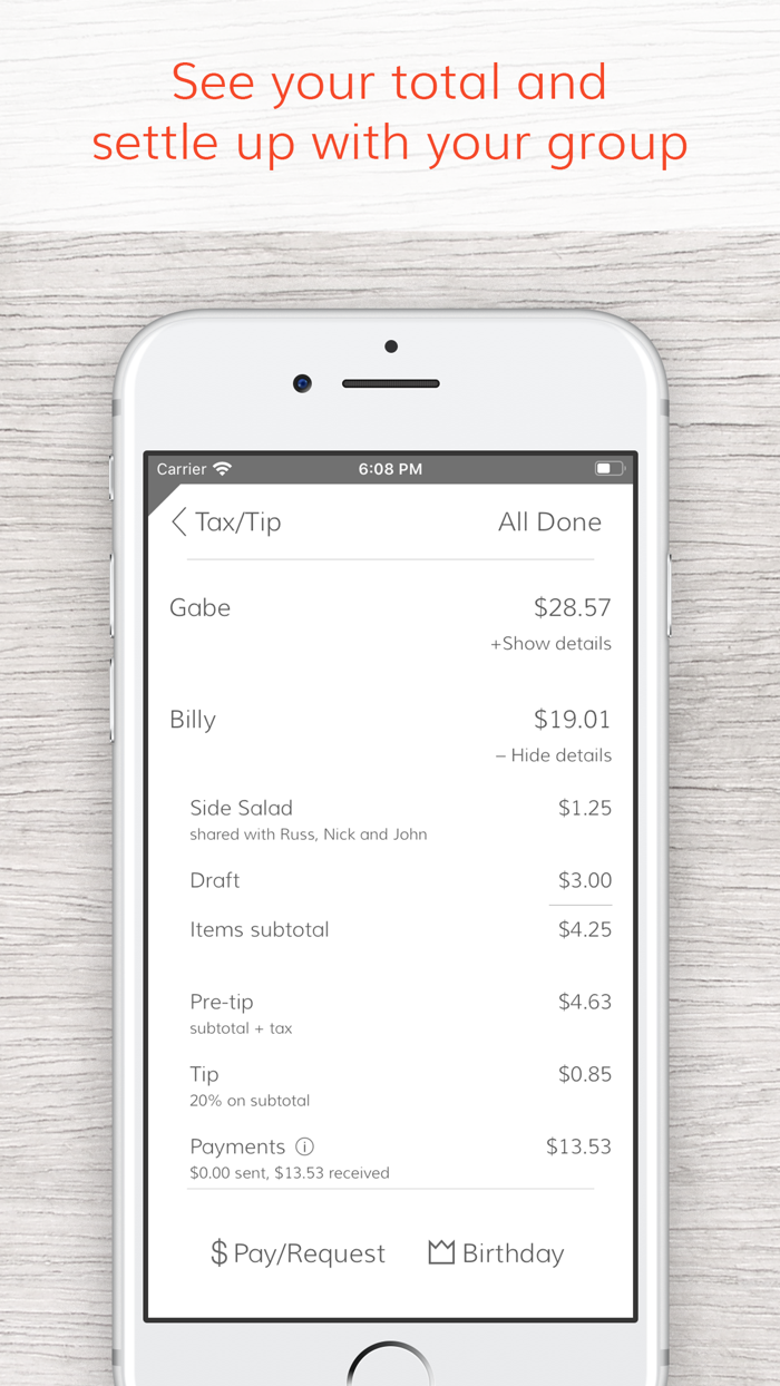 Tab - The simple bill splitter