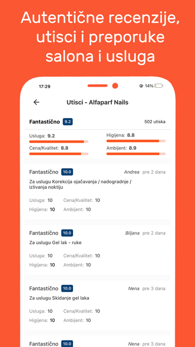 SrediMe - Rezervacije salona Screenshot