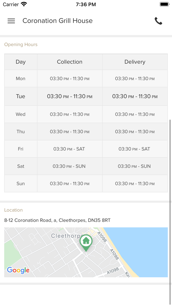 Coronation Grill House.