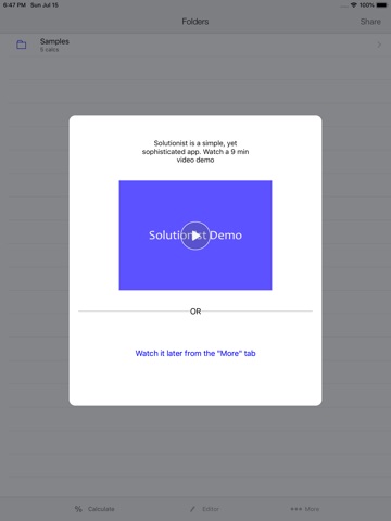 Solutionist iPad screenshot