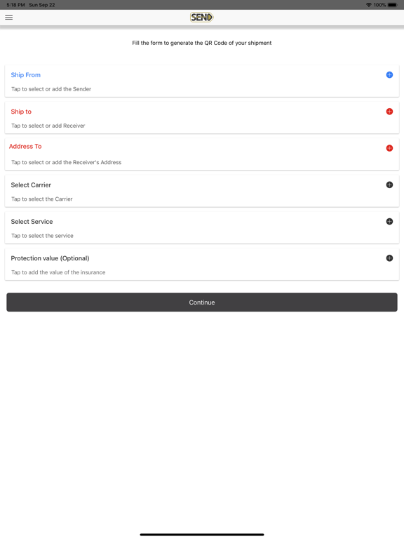 Send iPad screenshot 1 - Productivity app