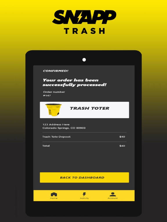 Snapp Trash iPad screenshot 5 - Business app