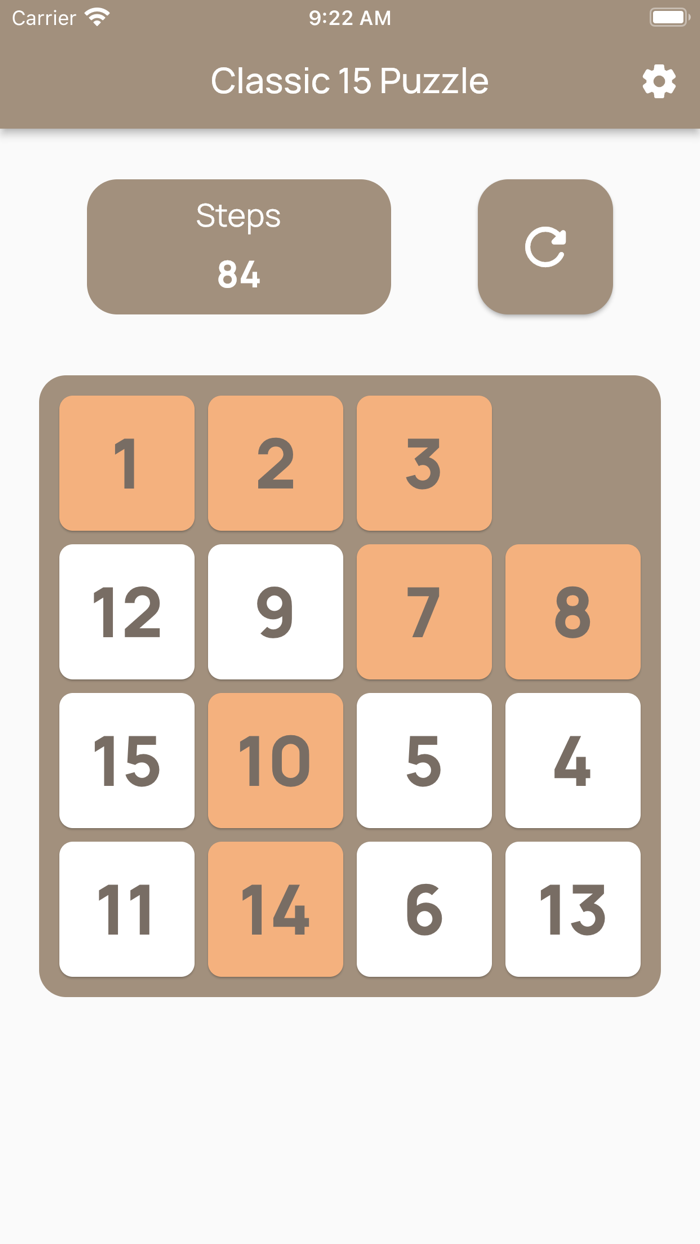 Classic 15 PuzzleNumber Game