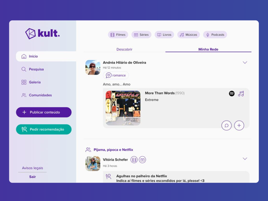 Kult iPad screenshot 1 - Social Networking app