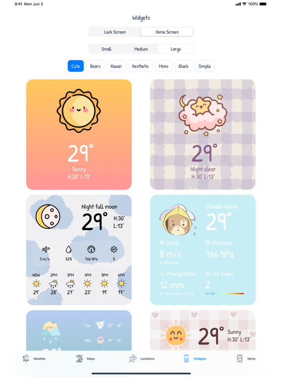 CuteWeather: weather widgetのおすすめ画像5