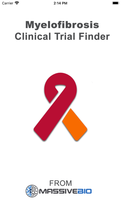 Myelofibrosis Trial Finder Screenshot