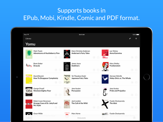 Yomu EBook Reader iPad app afbeelding 2