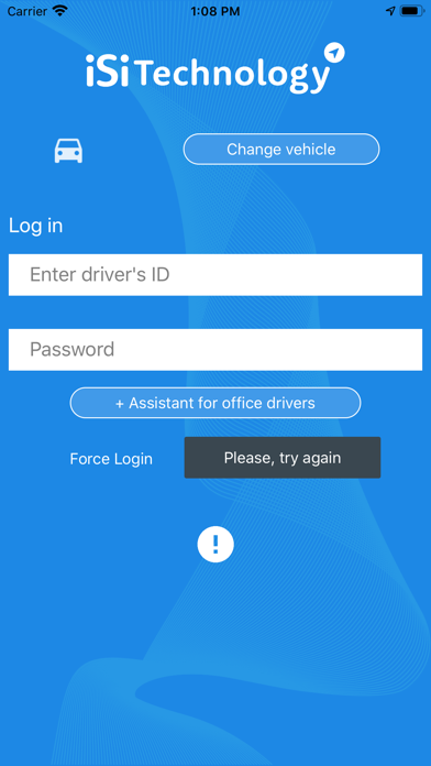iSi Driver App Screenshot